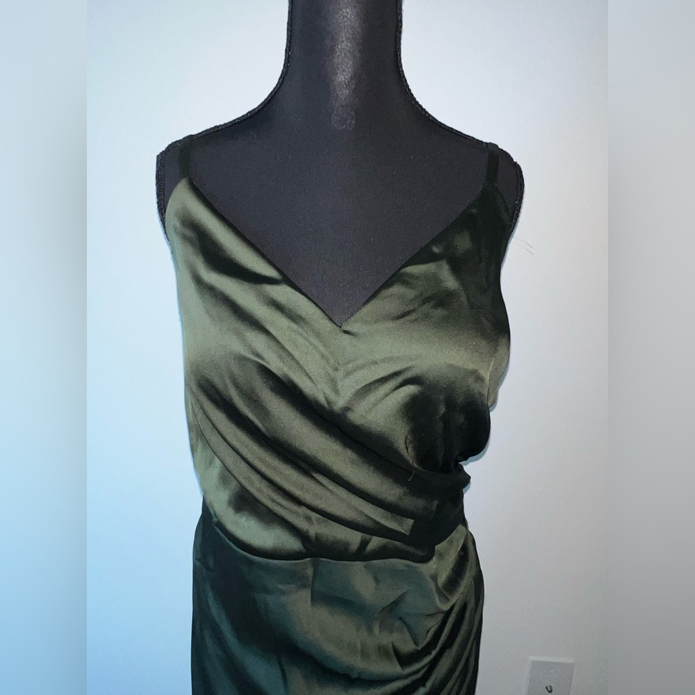 Rory Revelry Bridesmaid Formal Dress Deep Olive Size 18 - Picture 3 of 6